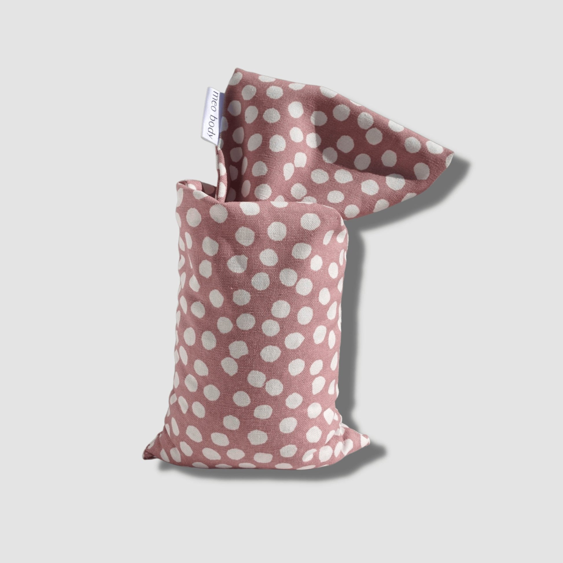 Hand-crafted Wheat Heat Pack, 'Pink and White Polka Dots' design - Meo Body